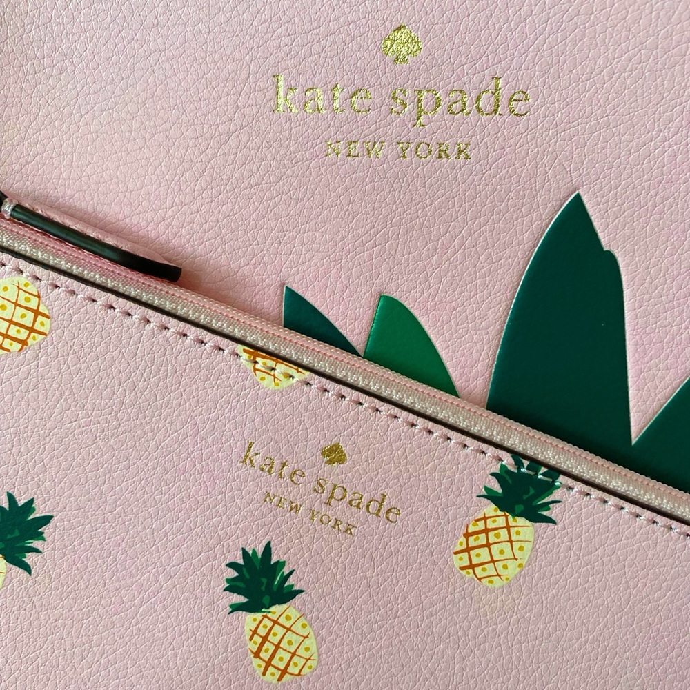 ♠️Kate Spade Colada Pineapple Graphic Large Tote Bag Pink Multi NWT - Picture 5 of 12